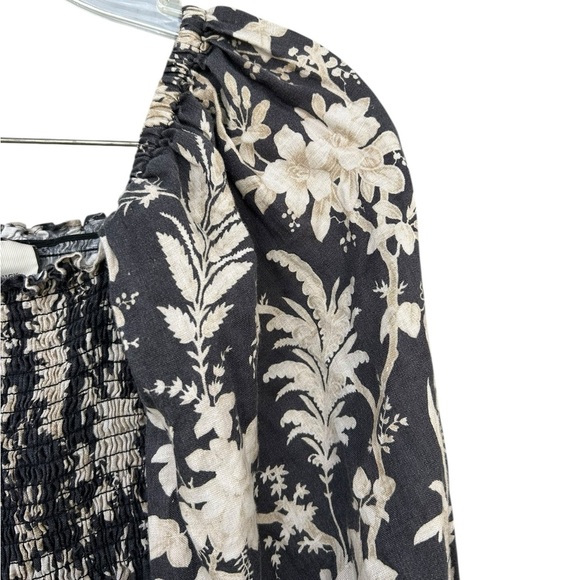 Tuckernuck 100% Linen Ojai Vines Hemmings Floral Smocked Dress - Size Small - Picture 7 of 14